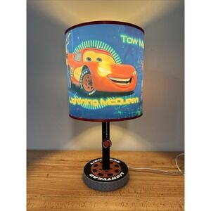 Disney Pixar Cars Table Lamp 18" Lightning McQueen Tow Mater Doc Hudson 2016